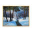 Forêt de Noël avec rivière et arbres III - peinture sur toile-59283550-59365972