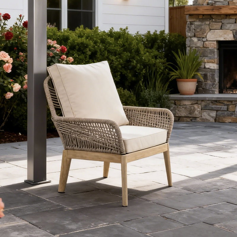 Acacia Patio Chair With Cushions (Set Of 2)
