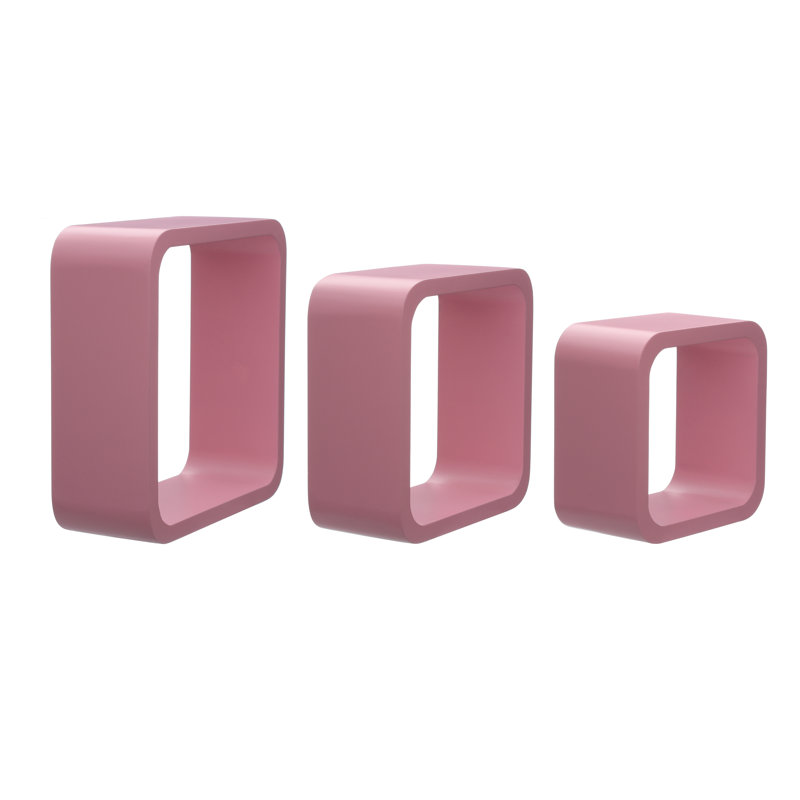3 Piece Accent Shelf, Pink