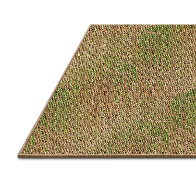 Tapis décoratif vert Jasinski, Rectangle 5 pi x 7 pi