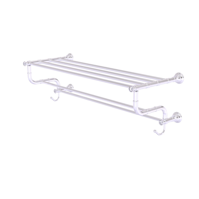 Porte-serviettes mural Freyja, Chrome satiné, H 10,6 po x l 38 po x P 12,5 po