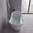 71" Streamline Soaking Glossy White Freestanding Tub With Internal Drain-108964560
