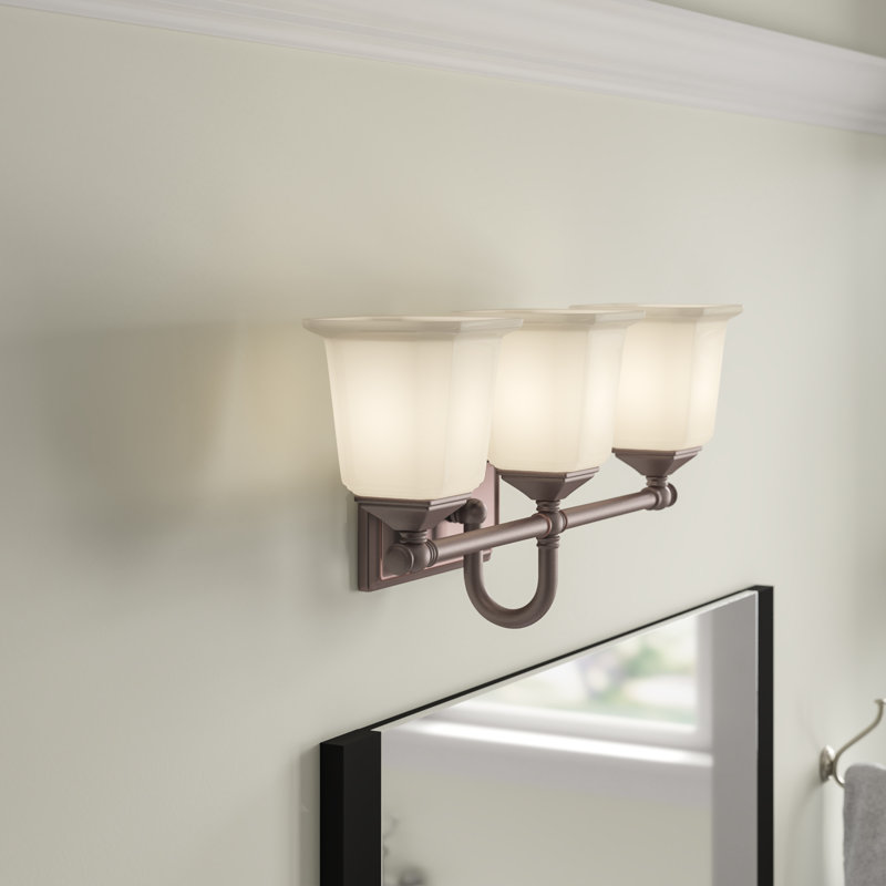 Nicholas Vanity Light, Harbor Bronze, Off White