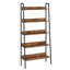 Ladder Shelf, 5-Tier Narrow Shelf, Bookshelf For Home Office, Living Room, Bedroom, Kitchen, Industrial, Rustic Brown And Ink Black-1650510468