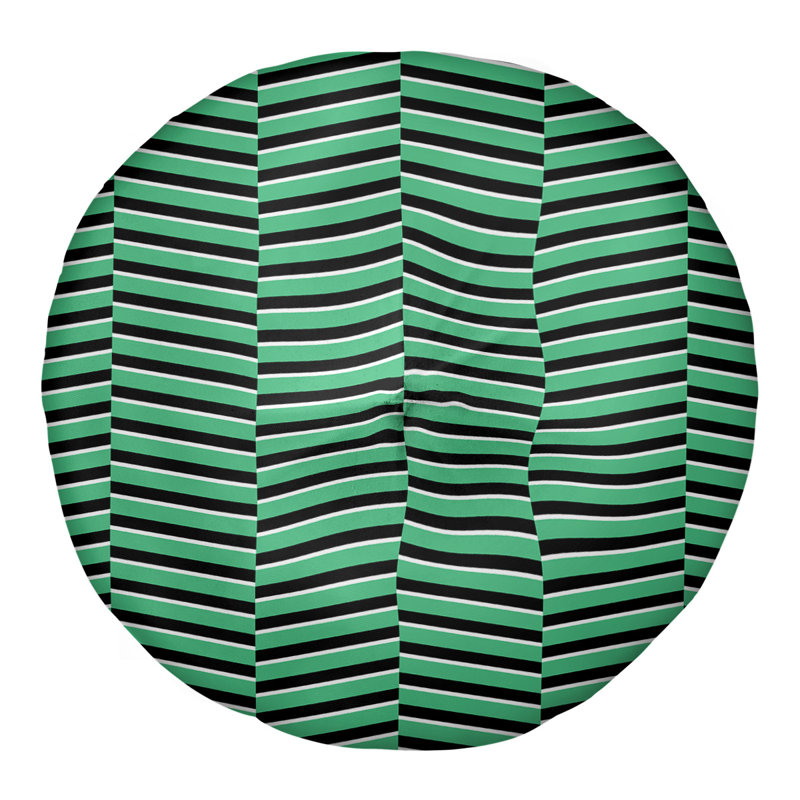 Coussin de sol à rayures fracturées, 26 po x 26 po, Vert