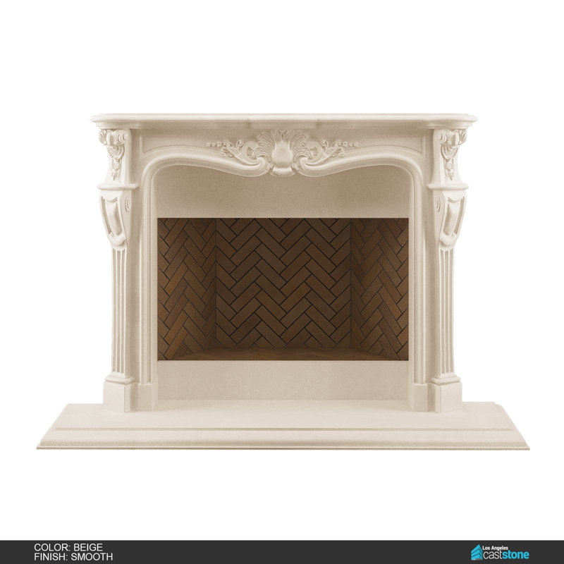 Ani Fireplace Surround, Smooth Beige