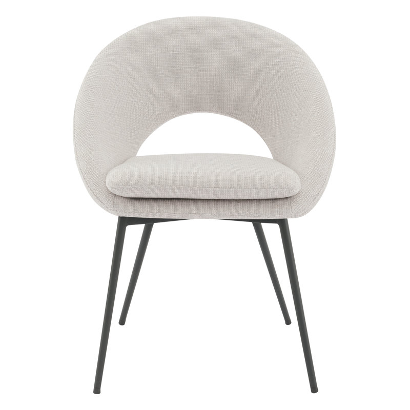 Chaise Hoseia, Noir, Crème