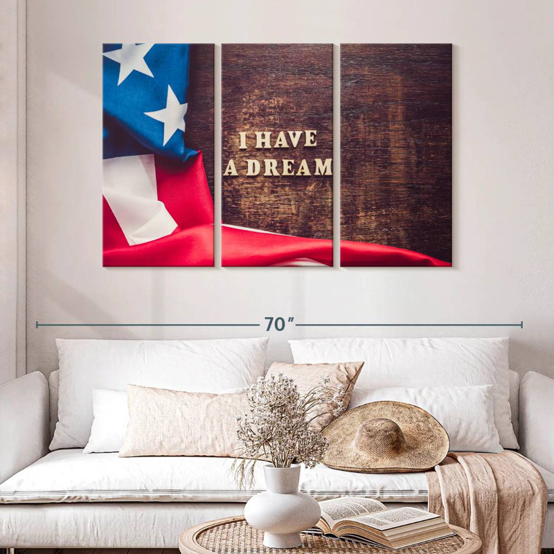 Lelend I Have A Dream American Flag, 32" H x 50" W