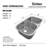 Sinber 32" x 18" Undermount Double Bowl Kitchen Sink with 18 Gauge 304 Stainless Steel Satin Finish