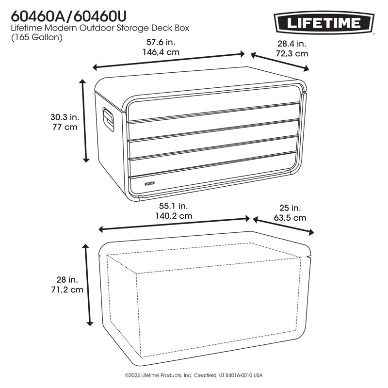 Lifetime 146.4 W 633.8 Deck Box