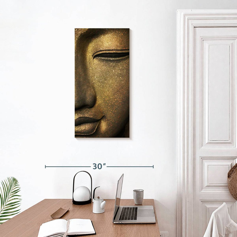 Bouddha sourit, H 30 po x l 15 po