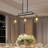 Bergeson 3 - Light 30"W Kitchen Island Pendant UL Certified with Hammered Glass