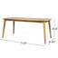 Table d'extérieur en bois - l 71,67 po x P 35,28 po H 29,25 po choix pour la teinture