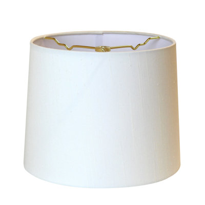 Cream Shantung Silk Hardback Drum Lampshade, 9" Top