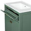 60" Bathroom Cabinet In Gray With Double Ceramic Sinks, Soft Close Doors And U-Shaped Shelf - Practical Design Sink Vanity Modern Gray, Adjustable Shelf, Flip Drawer Fixture-85068531-85068540