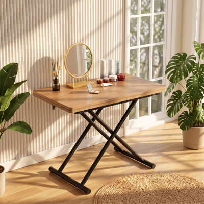 Table basse convertible à hauteur réglable de 43,3 po x P 39,3 po x H 29 po Droom