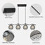 4 - Light Black Kitchen Island Pendant
