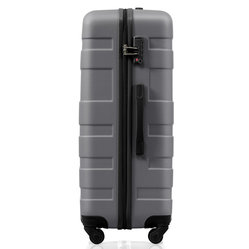 Ensembles de bagages Nouveau modèle ABS Hardshell 3 pièces Ensemble de valises rigides et durables Valise à roulettes avec serrure TSA 20 po x 24 po x 28 po (gris)