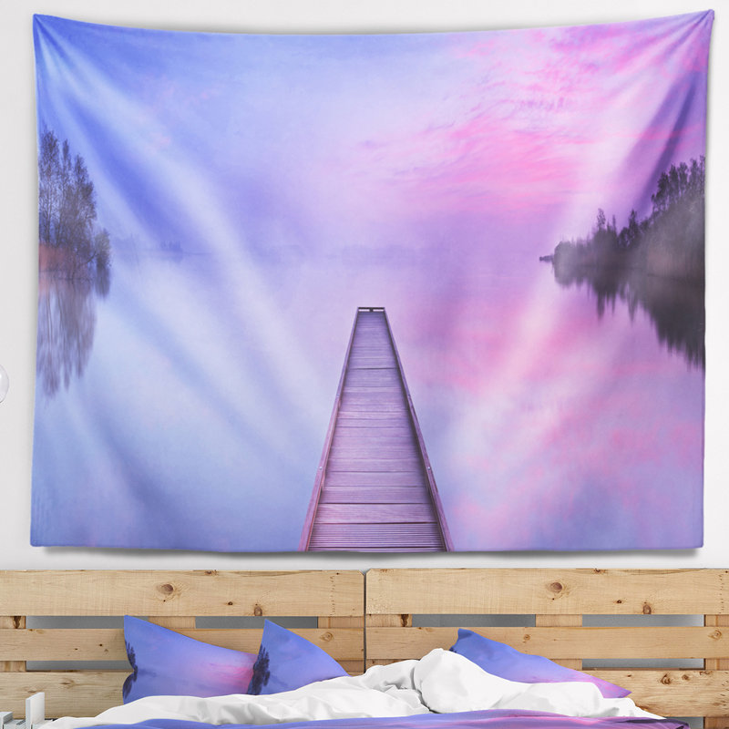 Tapisserie «Jetty in A Dawn Lake», H 50 po x l 60 po
