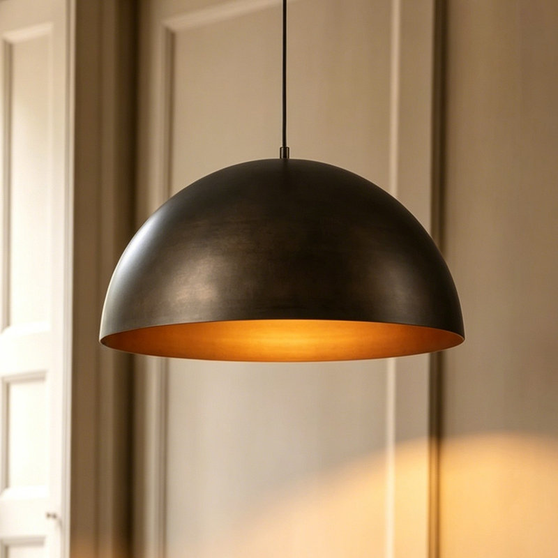 Aire 1 - Light Dimmable Dome Kitchen Island Pendant Light, Antique Bronze