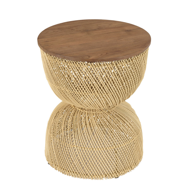 Aadila Block End Table, Beige