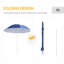 Parasol de plage de 7,5 pi Martha Shelter Sport