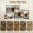 Extendable Round to Oval Wooden Dining Table with Storage (Only Table)