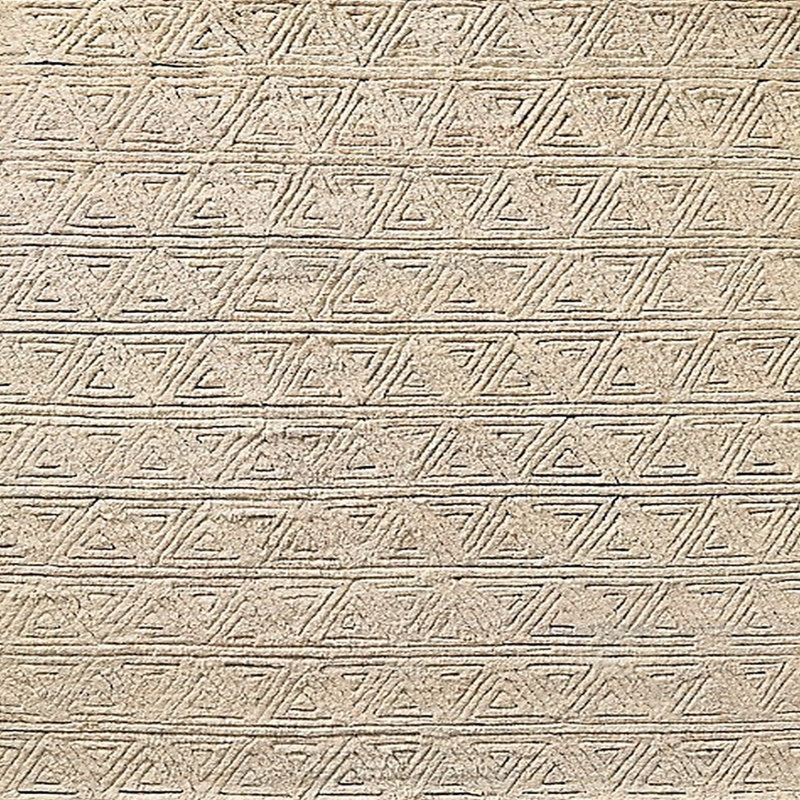 Tapis géométrique beige Petersburg, Carré 4 pi