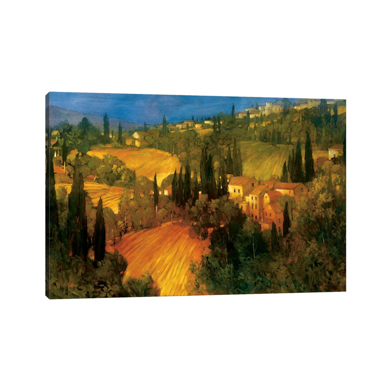 Hillside - Tuscany by Philip Craig - Wrapped Canvas Painting, 30.48 cm H x 45.72 cm W