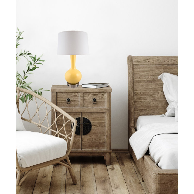 Lampe de table 26" avec base usb bouteille Saige