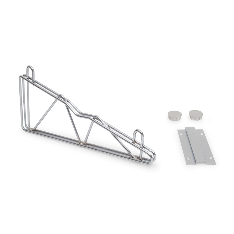 Support mural à étagères en fil simple, H 1,5 po x l 6 po x p 18 po