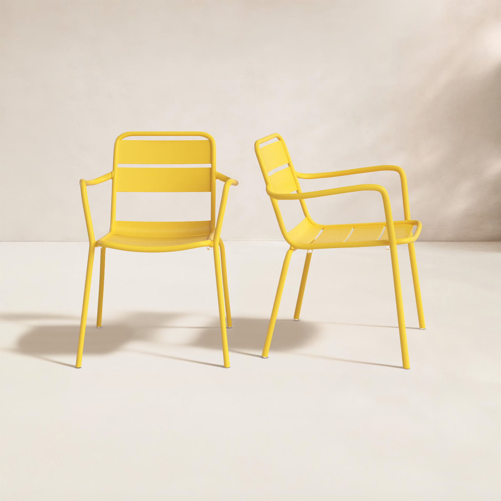 Kapri Stackable Patio Armchair, 2, Saffron