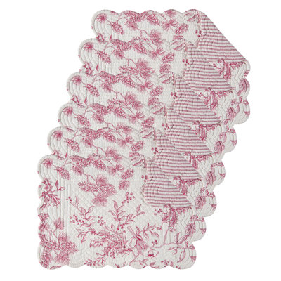 Ensemble de napperons rectangulaires réversibles Evergreen Toile