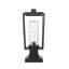 Luminaire à fixation sur mât câblé noir à 1 lumière H 20 po Jadine