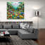 Art mural en verre épique «Rainforest Origami» par Rey Klimt, 36 po x 36 po-1490968848