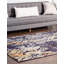 Tapis bleu marine à motif abstrait Dimonetta-24356438