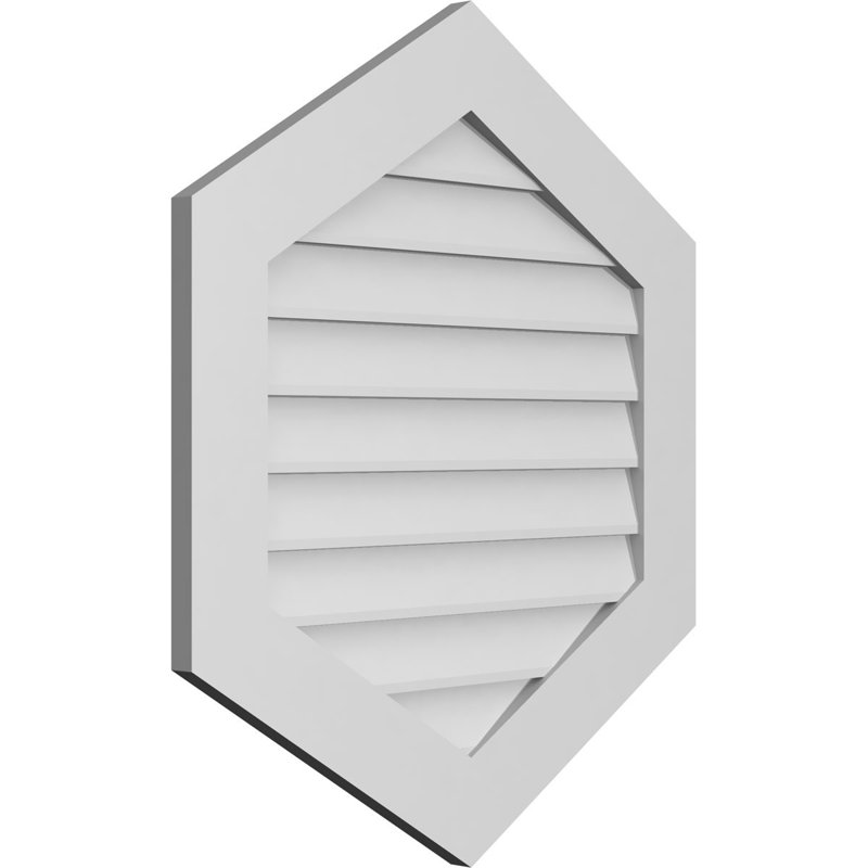 Ventilé vertical à pignon vertical 7/12 po, H 32 po x l 28 po x P 1 po