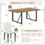 Table de salle à manger moderne pour 6 personnes | Table 71 po en bois et métal avec chaises-249345399-249345392-251435372