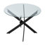 Round Glass Top Metal Base Dining Table-1000607785