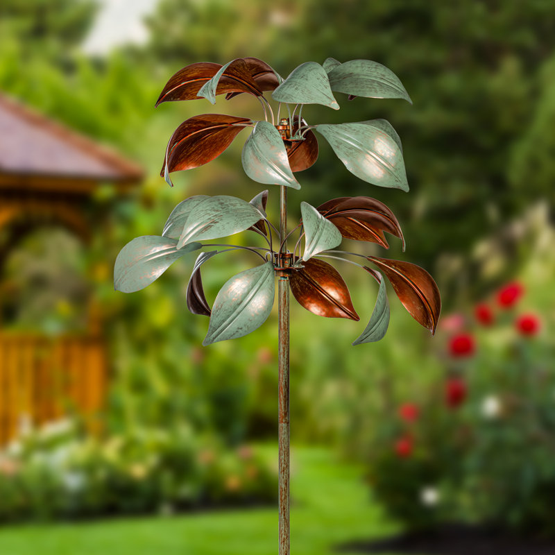 Verdigris & Copper Leaf Wind Spinner, 96in