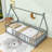 Twin Wooden Tent-Shaped Teepee Floor Bed-882921743