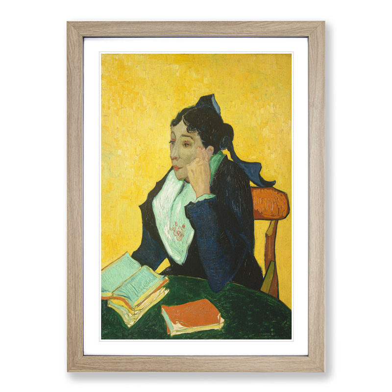 Madame Joseph-Michel Ginoux by Vincent Van Gogh - Picture Frame Painting, 65cm H x 48cm W x 2cm D, Oak Framed