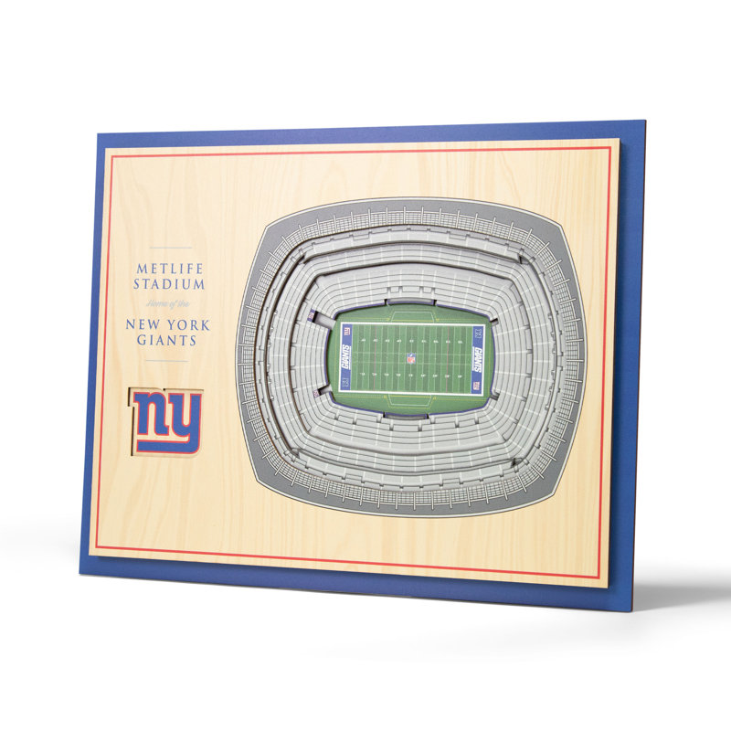 Art mural NFL 5 couches Stadiumview, Giants de New York, Bleu sarcelle