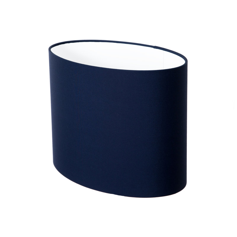 Cotton Oval Lamp Shade ( Screw On ), Navy Blue, 28cm H x 40cm W x 25cm D