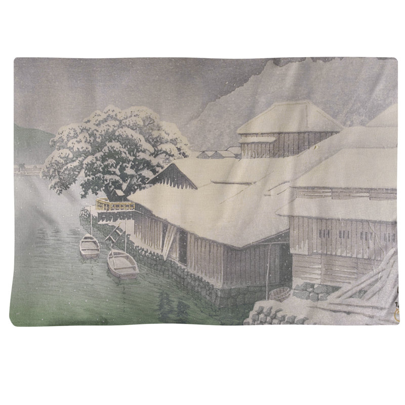 Napperon Hasui Kawase, Vert, Sergé de coton