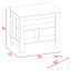 Cala Kitchen Island Antibacterial, Three Shelves, Four Legs  -Light Oak / White-780341244