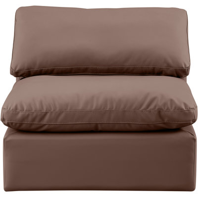 Itala Vegan Leather Armless Living Room Chair