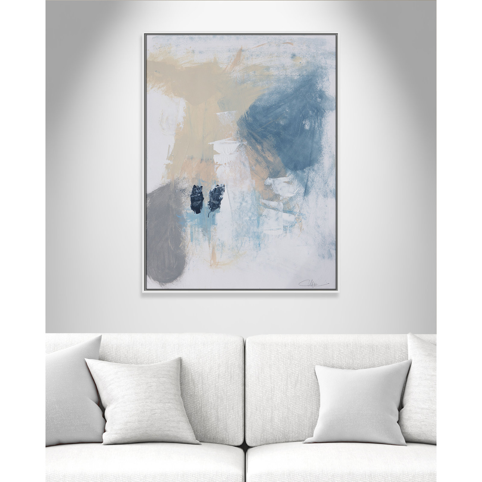 Coastal Carnival Collection "Coastal Carnival II" Print, No Mat, 41.5" H x 31.5" W x 2" D, White Floater Framed Canvas