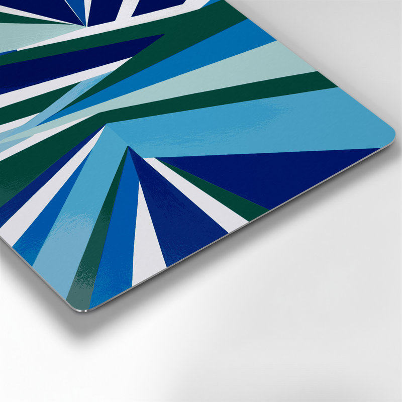 Hard Edge 40 Blue Metal Wall Art