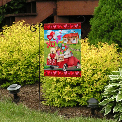 Love Filled Pickup Garden Flag